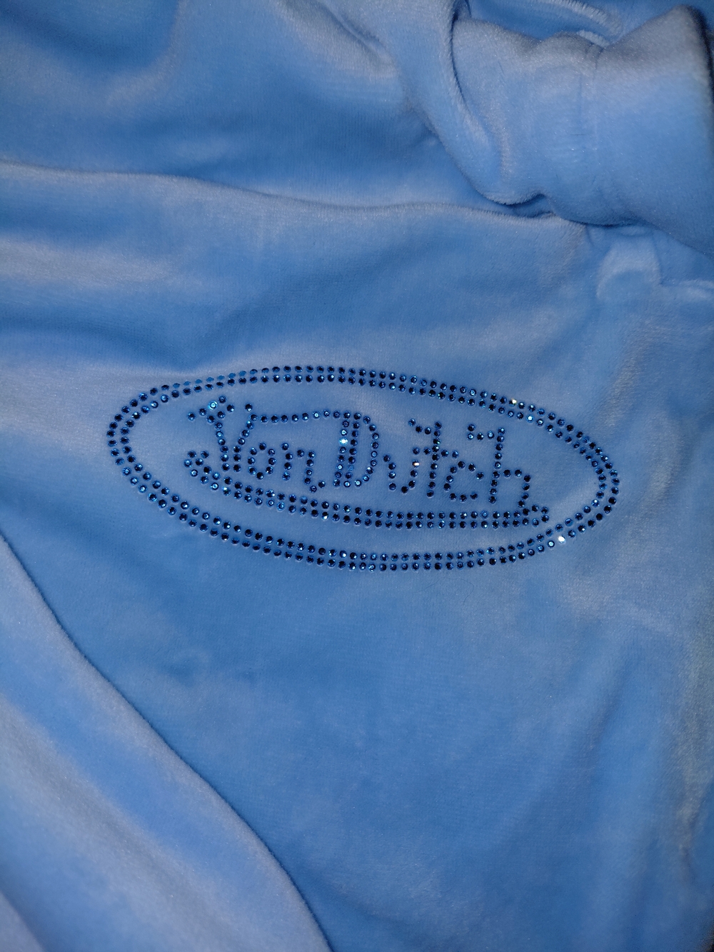 Von Dutch Light Blue Velour Hoodie & Joggers - Picture 10 of 10